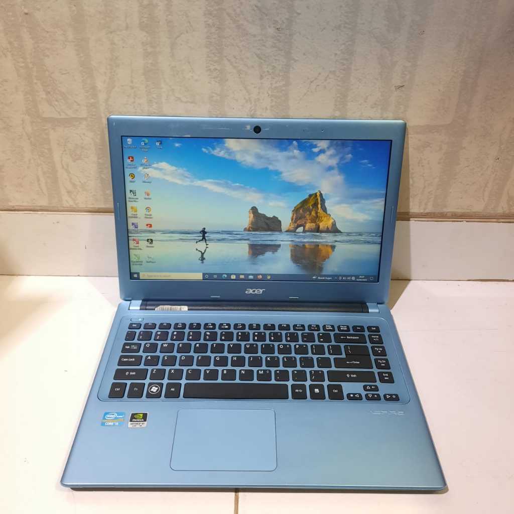 Laptop Acer V5-471G, #Dualvga, Lengkap, Blue, Intel Core i5 - 3317U