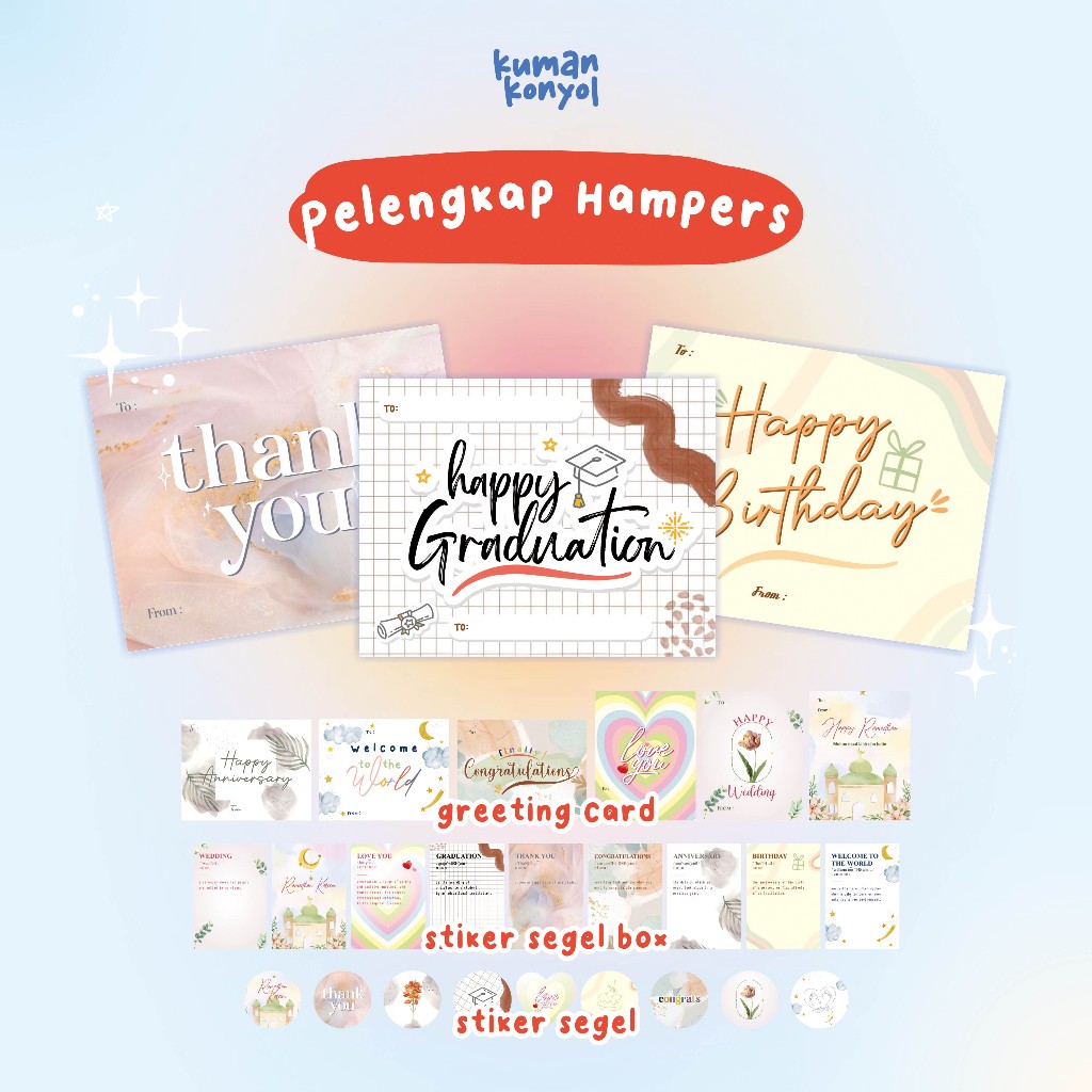

PELENGKAP HAMPERS PAKET◼ KADO GIFT GREETING CARD ◼ WEDDING PERNIKAHAN ◼ ULTAH BIRTHDAY ULANG TAHUN ◼ WELCOMING BABY ◼ BAYI ◼ GRADUATION ◼ LULUS ◼ MINI GIFT ◼ THANK YOU ◼ RAMADHAN ◼ EID MUBARAK ◼ LEBARAN ◼ IDUL FITRI