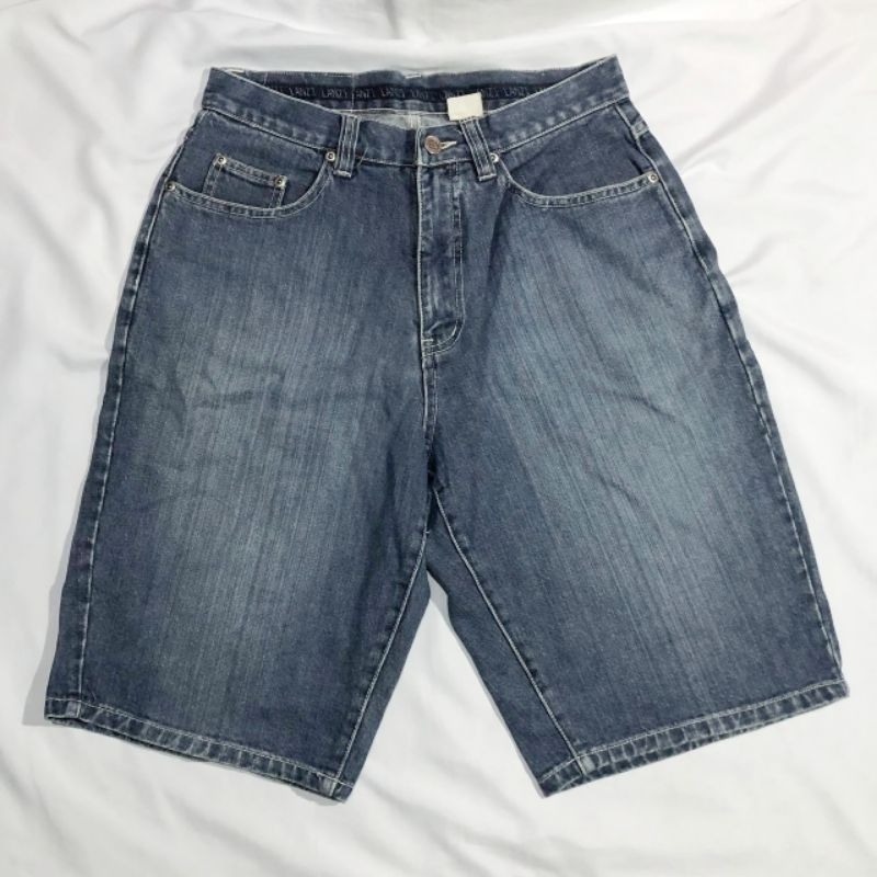 Celana Pendek Shortpants Jeans Lanzi Blue Washed Fading Second Preloved #CP21