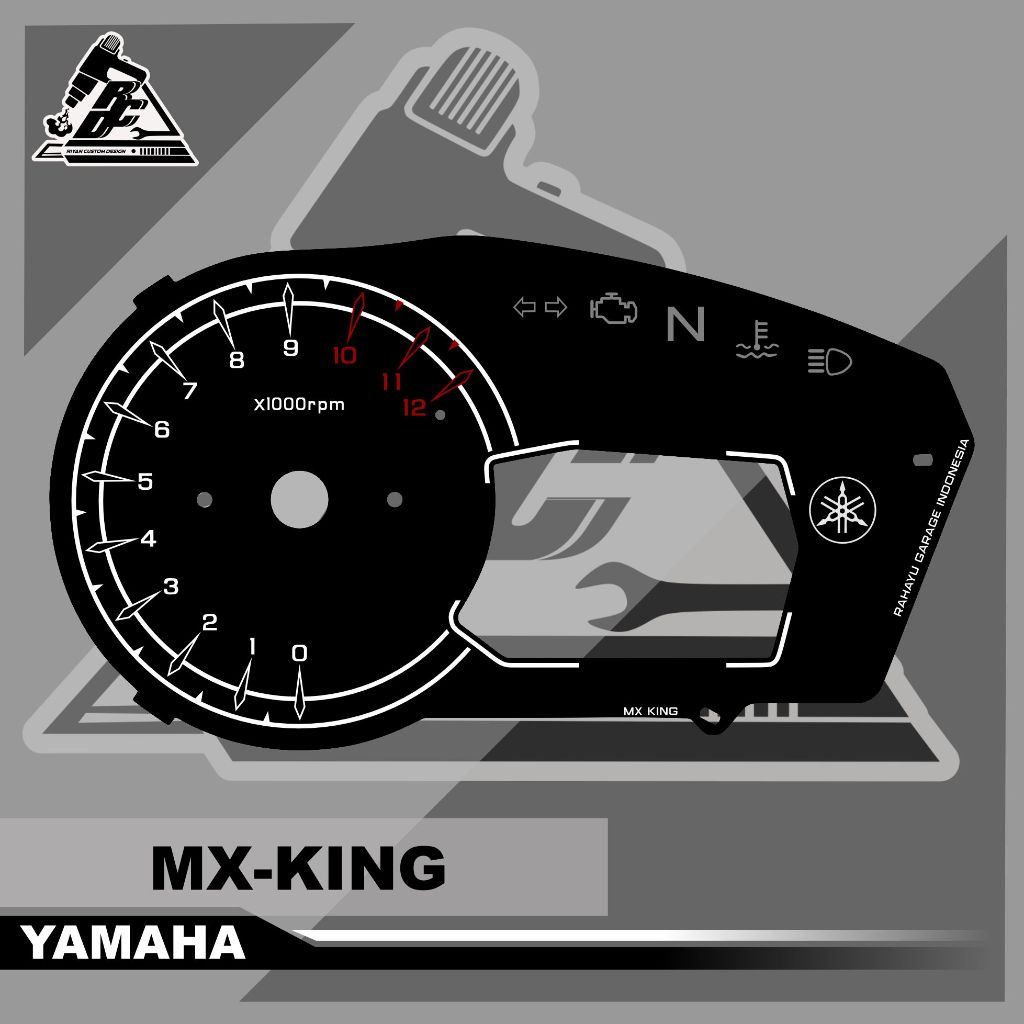 PAPAN SPEEDOMETER CUSTOM MX KING PANEL SPIDO METER CUSTOM MX KING