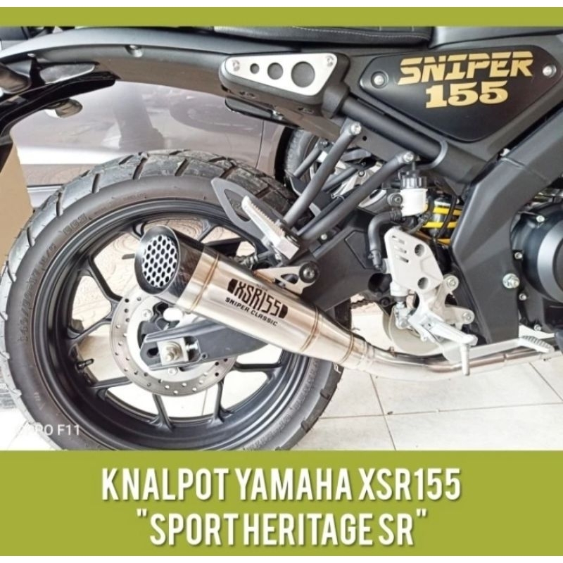 Knalpot motor Yamaha XSR-155 Sport Heritage SR tinggal Pasang PNP