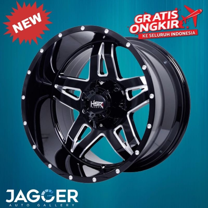 Velg Mobil Offroad Wrangler Rubicon Sahara Ring 20 HSR FG Madoka R20 Lebar 12 Inci