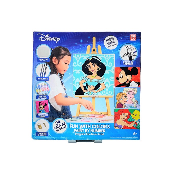 

KODE O65L Mainan EMCO Disney Fun With Colors Paint By Numbers Cat Air dan Kanvas