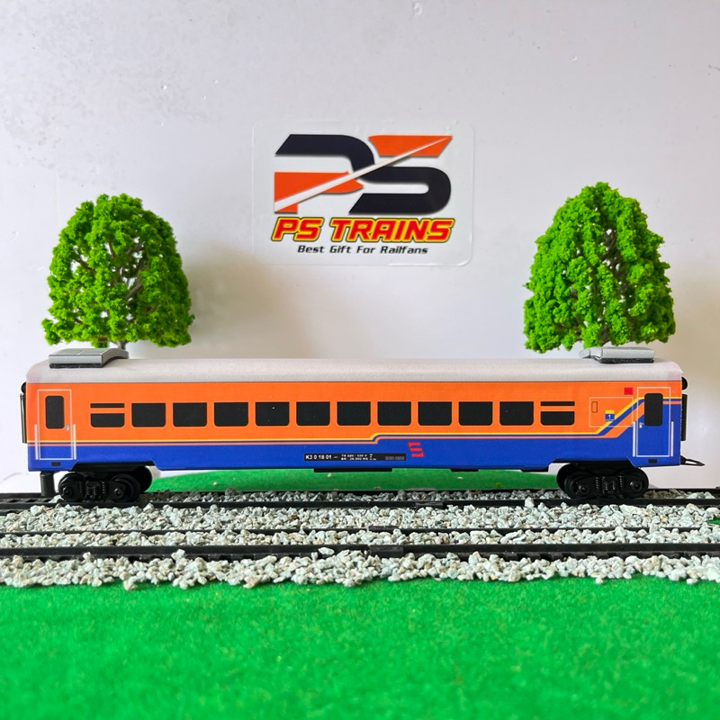 MAINAN KERETA API KAYU EKONOMI KUNING, GERBONG SAJA