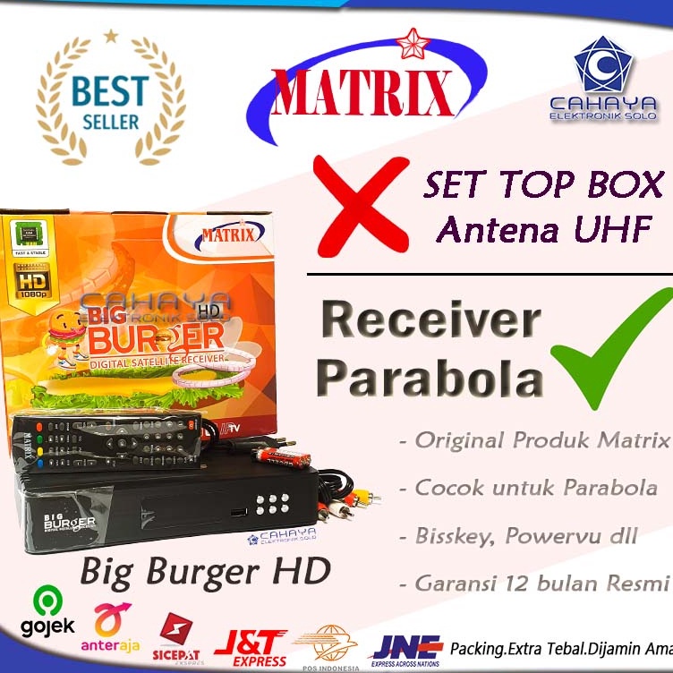 KODE A99T Receiver PARABOLA Matrix Burger HD Mpeg4 FTA Powervu Bisskey Android
