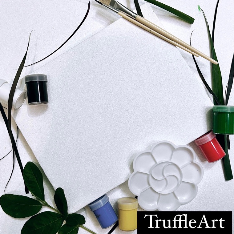 

KODE P79T Paket Melukis Kanvas 3x4 Cat Akrilik Kuas Palet Lukis Paket Menggambar Hemat BY TruffleArt