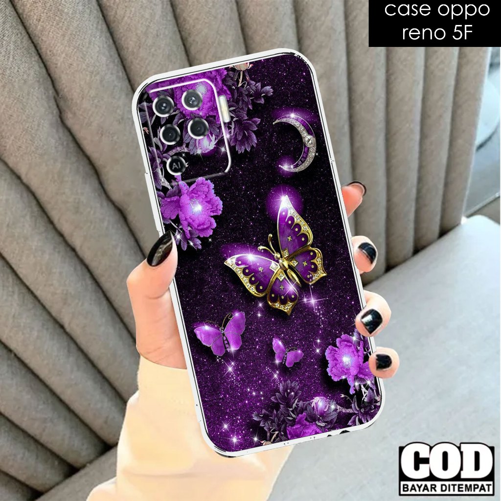 Case OPPO RENO 5F -  Motif [BUTTERFLY] Terlaris Casing OPPO RENO 5F Terbaru - Softcase Clear Protect