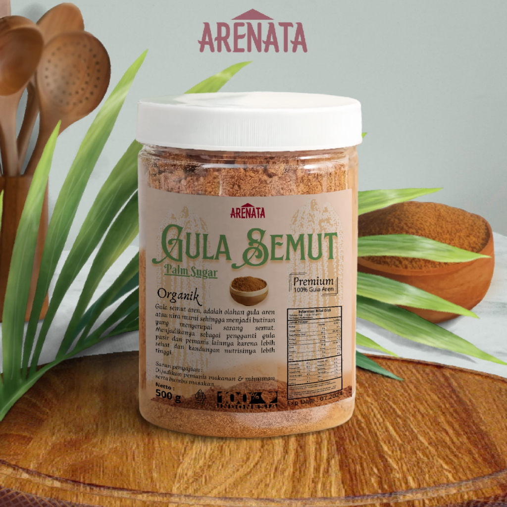 

Gula Semut 1kg dan 500g Gula Aren Bubuk Palm Sugar Organik Premium