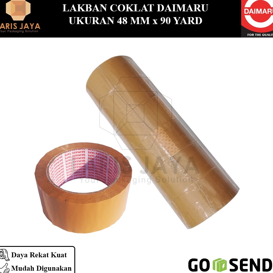 

KODE O77X Paket Lakban Coklat 1 Slop Isi 6 Lakban Isolasi Selotip Merk Daimaru 2 Inch 48 mm x 9 Yard Lakban Coklat 2 6 pcs