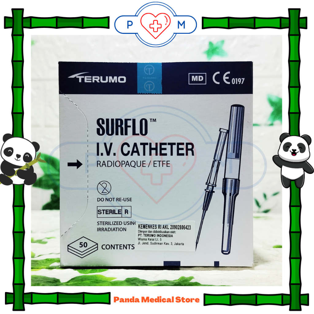 Surflo / IV Catheter / IV Kateter 18G, 20G, 22G, 24G isi 100 Pcs Terumo