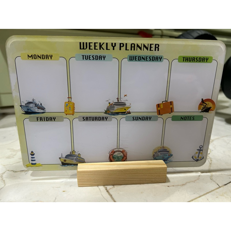

Weekly planner + standing balok akrilik