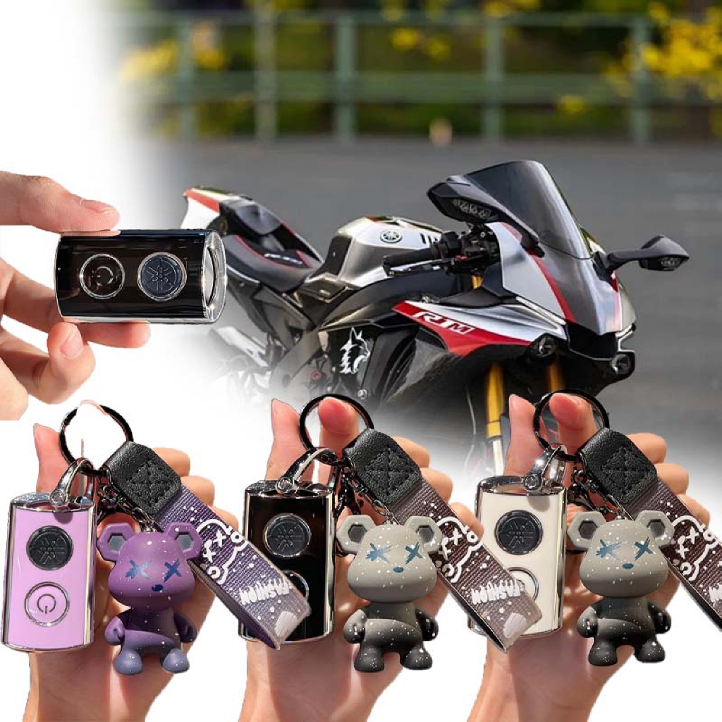 Gantungan Kunci Cover Case Kunci Motor Termasuk Liontin Beruang Motor Yamaha Nmax/Xmax/Filano/Fazzio