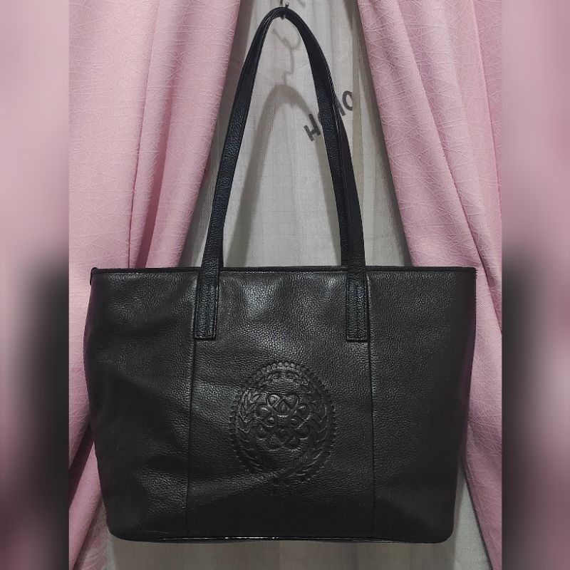 tote elegance. tote wanita. tote kulit asli. tote coklat gelap
