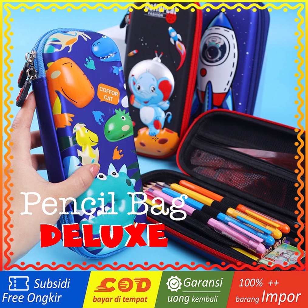 

KODE B48N WWH14B Tempat Pensil EVA Pen Pulpen Sekolah DELUXE School Pencil Bag Box TKM