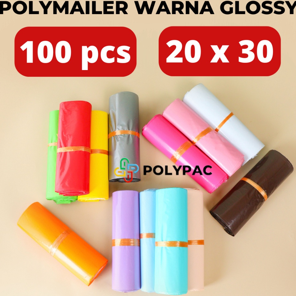 

Ready Polymailer Warna Glossy 2x3 isi 1 pcs Plastik Polymailer Lem Kantong Packing Online
