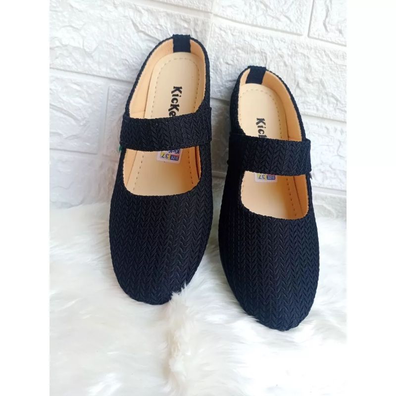 Flatshoes Rajut Kickers/Sepatu Wanita Rajut
