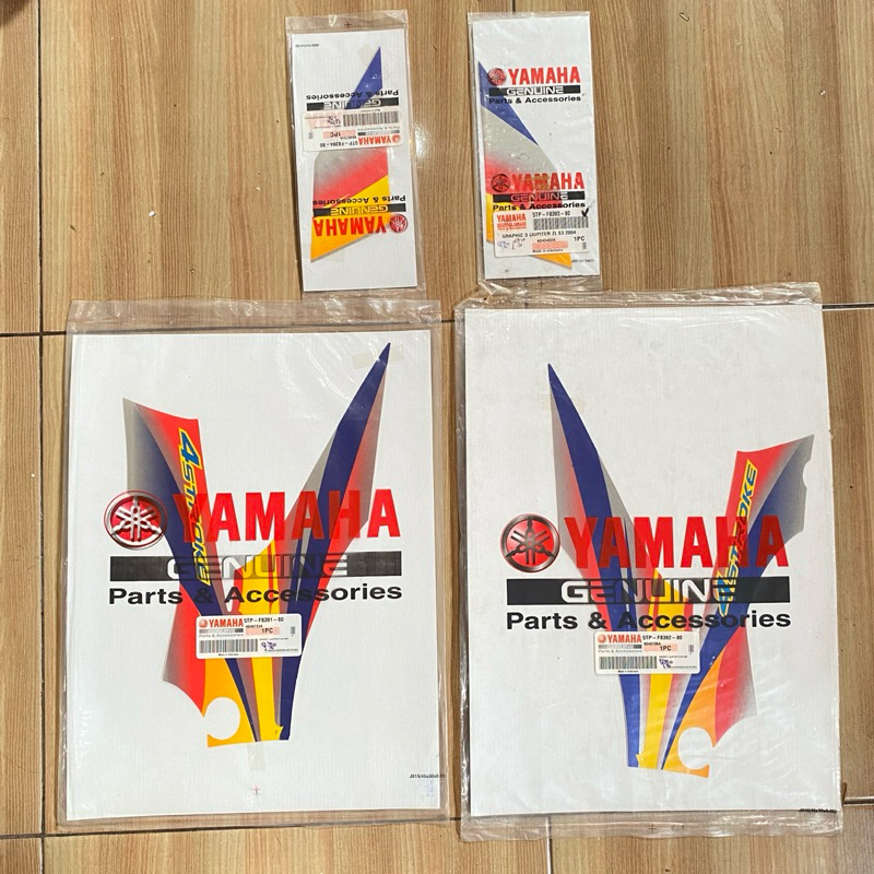 Striping Stiker Sayap DALAM Yamaha jupiter Z 2004 Silver biru original YGP