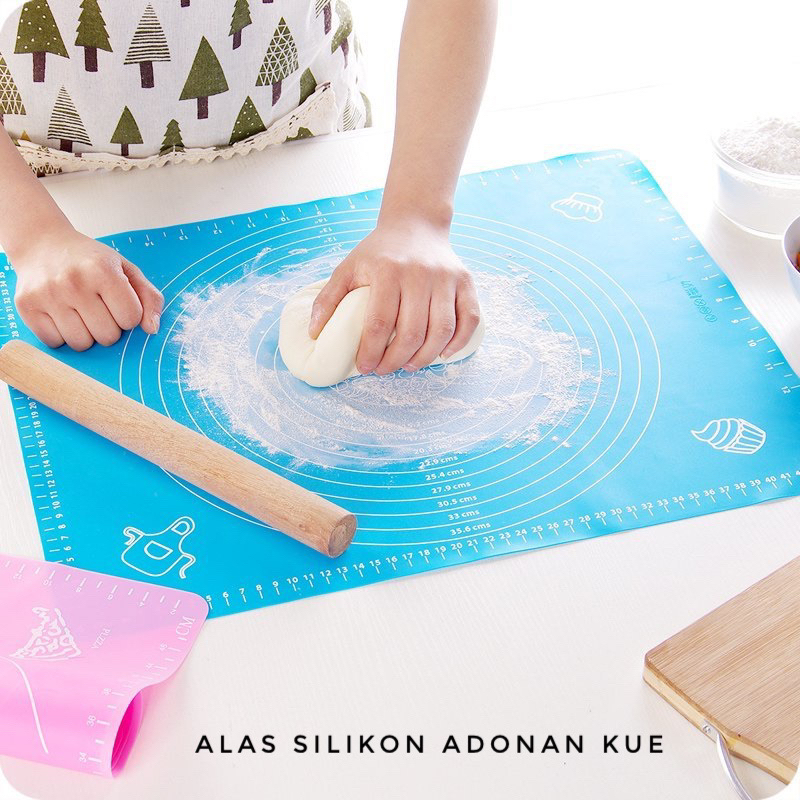 ALAS ADONAN KUE / Alas Silicone Baking Pastry Silikon Mat Anti Lengket Besar Kecil Bagus Premium