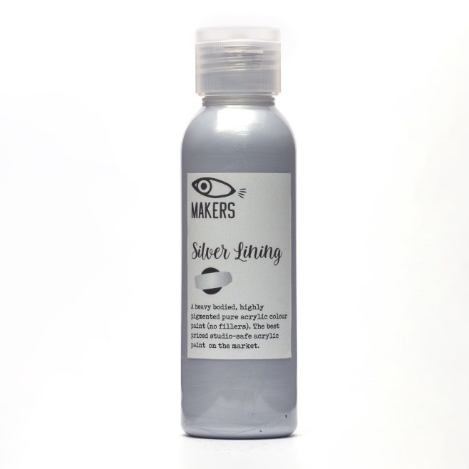 

Silver Lining Acrylic Metallic Paint 1ml by MAKERS