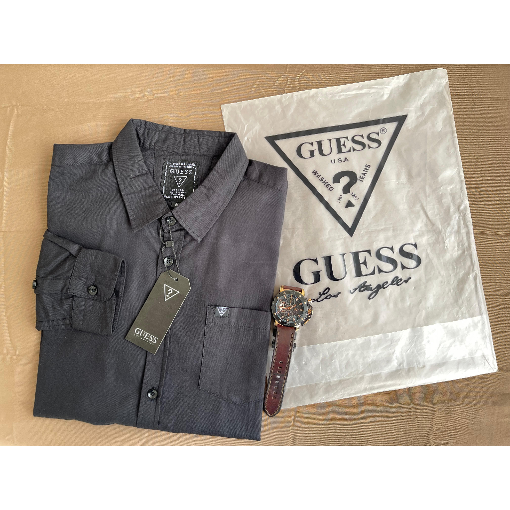 WOW GUESS KEMEJA PRIA CASUAL / GUESS KEMEJA POLOS