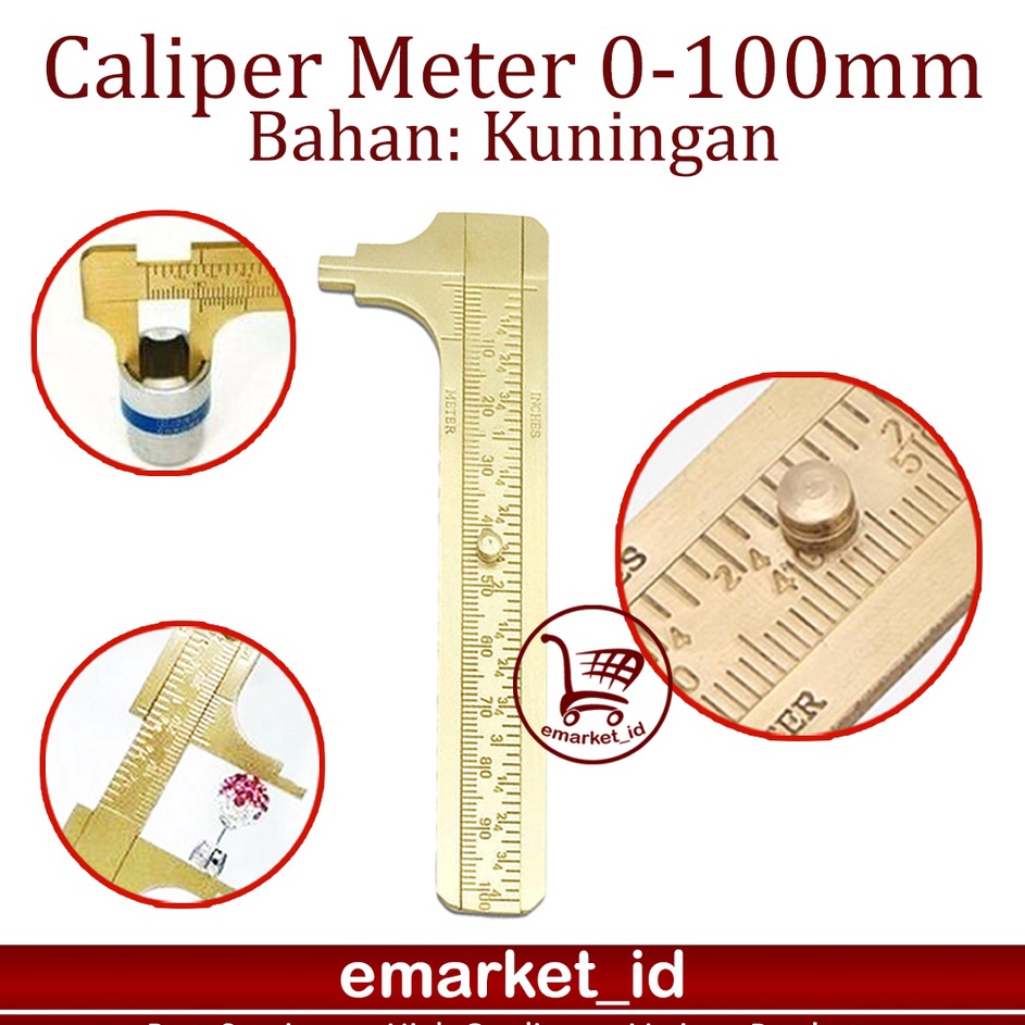 

Stock Banyak Caliper Meter Bahan Kuningan 1mm Jangka Sorong Vernier Sigmat Pengukur Sketmat Mini