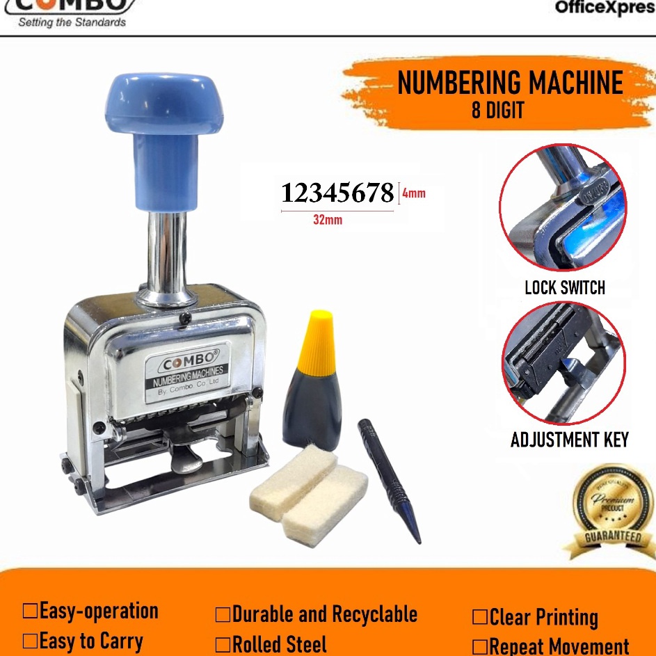 

Paling Popular Numbering Machine 6 7 8 Digits 18S Numerator Nomorator Nomerator Combo