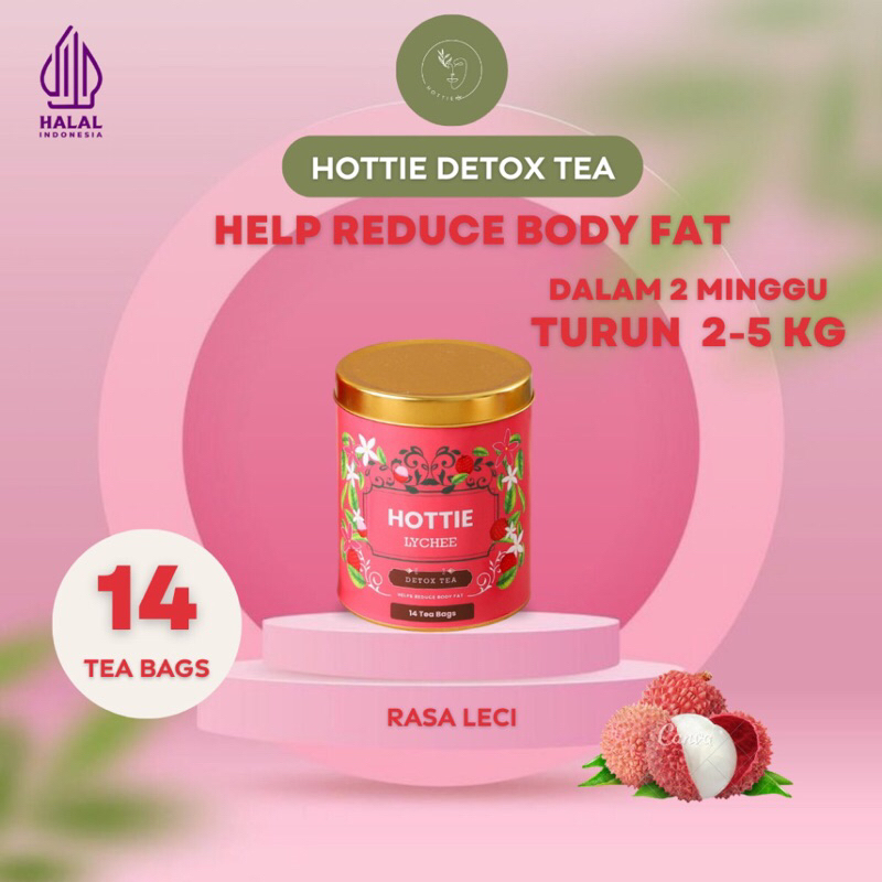 

[RESMI] HOTTIE Lychee Detox Tea (Isi 14 Tea Bags)