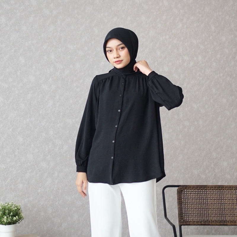 (PRELOVED) 9TEENCLOTHES - Vaia Blouse - Black
