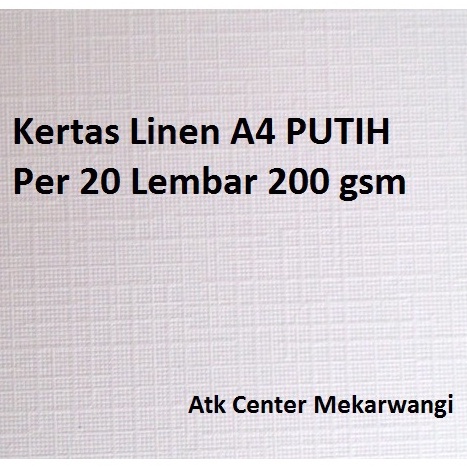 

Kes Linen Putih Tebal 2 Gsm Isi 2 lembar Kes Ukuran A4 2 gsm isi 2 Lembar