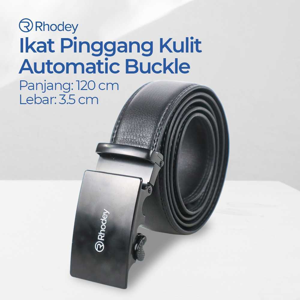 Ikat Pinggang Pria Gasper PU Leather Luxury dengan Automatic Buckle GSPR Hitam