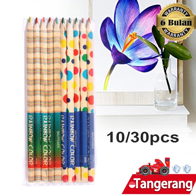 

1pcs3pcs Pensil Warna Rainbow Color Pencil Pensil Pelangi 4 Warna Bahan Kayu Untuk Anak Sekolah