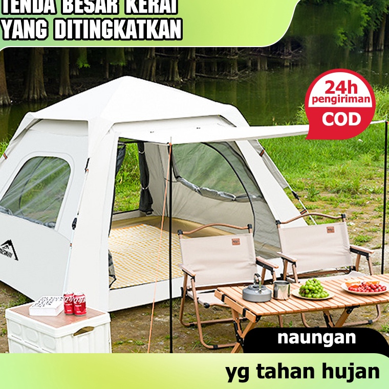 Serbuuuu Tenda Camping double layer otomatis tenda outdoor 6 orang Tenda Lipat portable tenda gunung