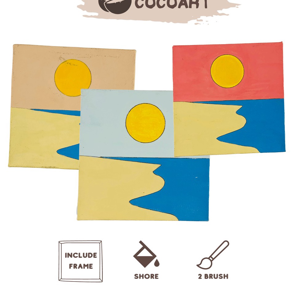 

Eksklusif Paint By Number Kit SHORE Cocoart I Kanvas 2 x 2 cm