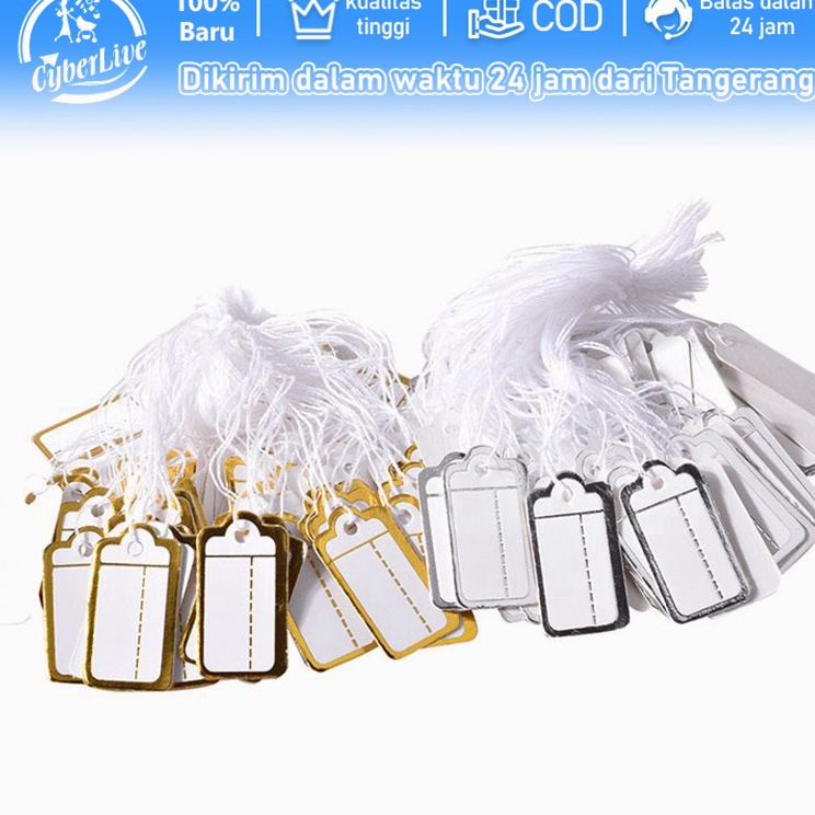 

Super Sale 5pcs Label Harga Baju Jewelry Price Tags Hang Price Labels Display Tags With Hanging String