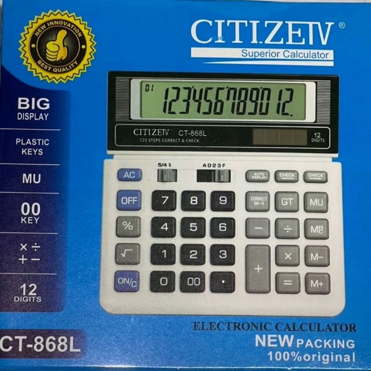 

Kalkulator CT868L12Digit2 Power energyKalkulator Bisnis