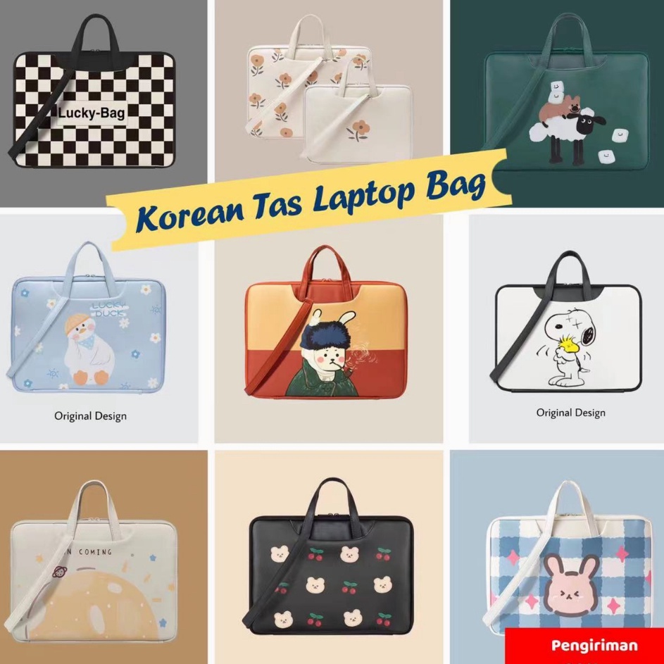 Tas Laptop Tahan cangan Tahan Air Untuk Macbook Air  Pro Asus Acer Dell Lenovo HP Samsung 13 14 15 1