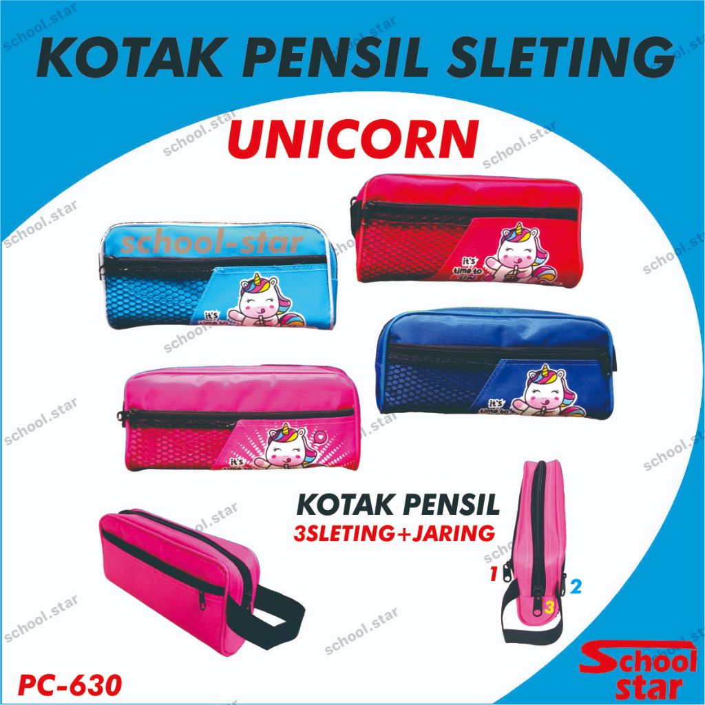 

KOTAK PENSIL SLETING UNICORN 630 / TEMPAT PENSIL SLETING GAMBAR FANCY ANAK-ANAK