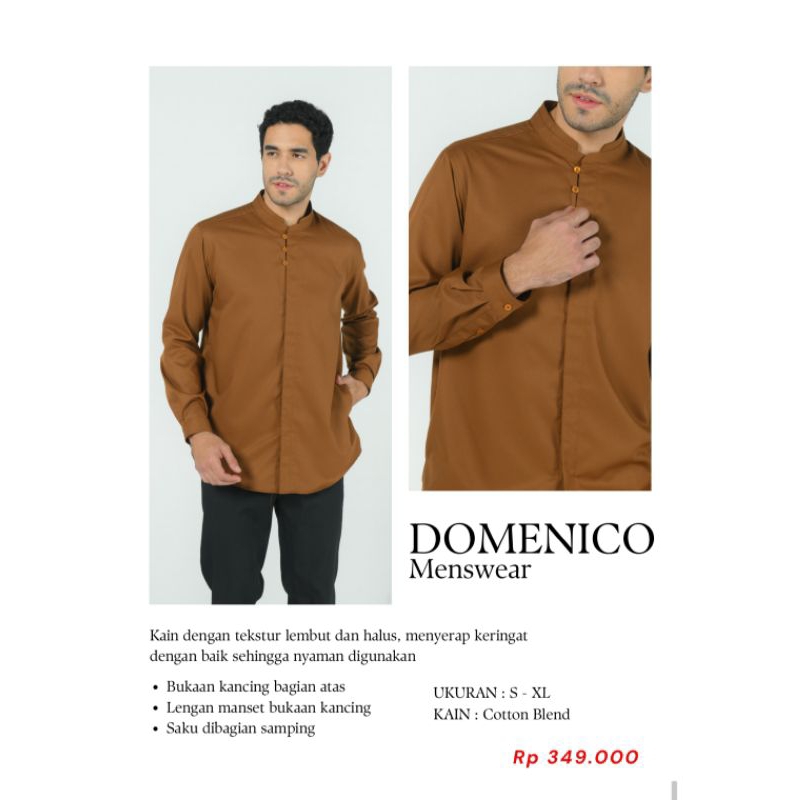 Zoya Koko Atasan lengan panjang _Domenico Menswear