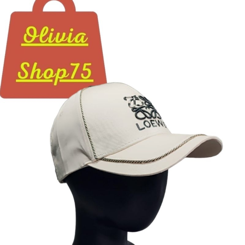 [Loewe] Topi Baseball Cap Pria Wanita Unisex Bordir Depan Oliviashop75