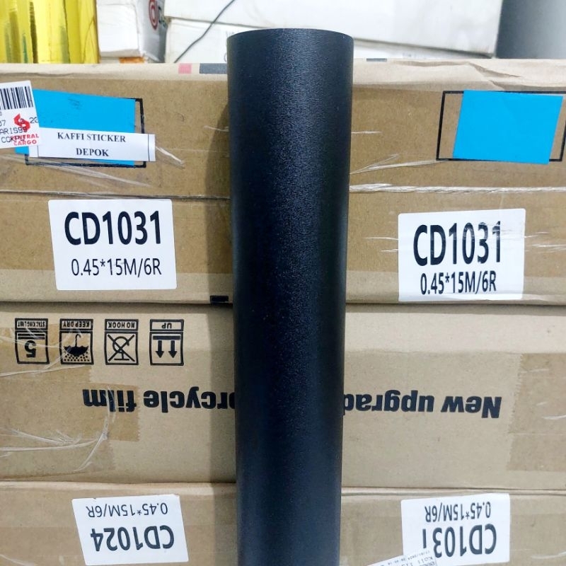 Skotlet Hitam Doff Kasar Kulit Jeruk