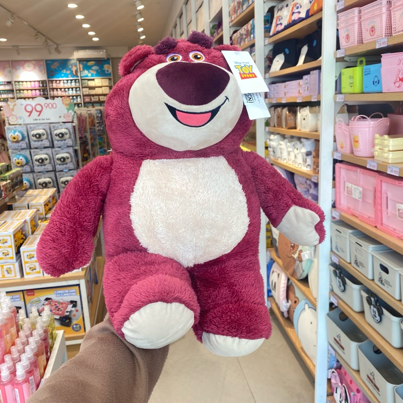 Miniso disney pixar lotso collection 12in boneka jumbo lotso super lucu rekomendasi kado cewek anak