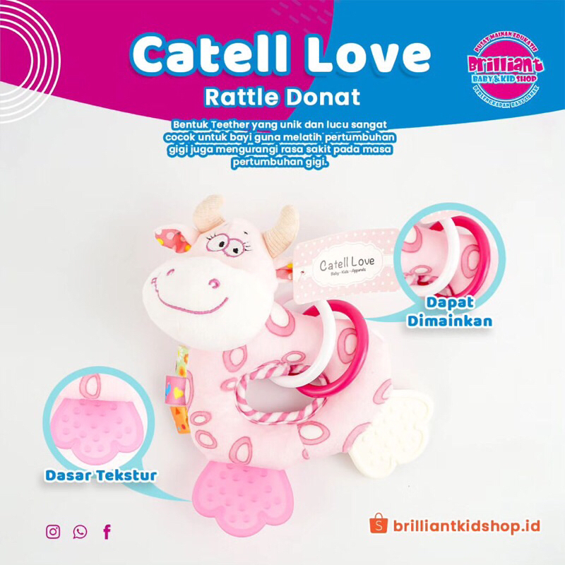 Mainan bayi rattle donat 210707 kado bayi baru lahir mainan edukasi
