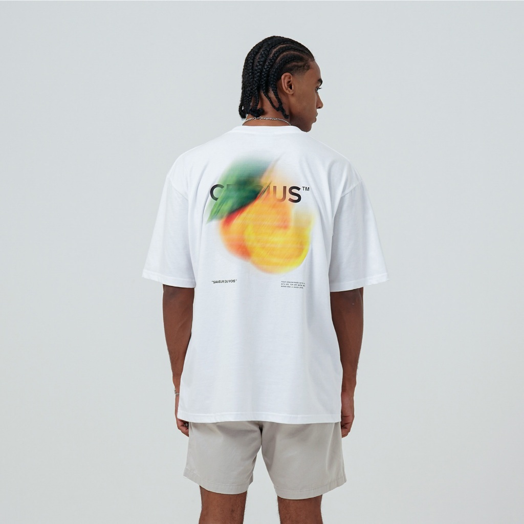 [HOT]CELCIUS Citrus Fruits Graphic Print Tshirt LIN000832C Putih