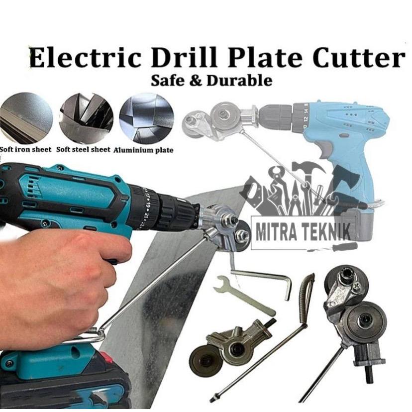 Adaptor Bor Pemotong Seng Plat Besi Kepala Ganda Multifungsi Adapter Bor ke Gergaji