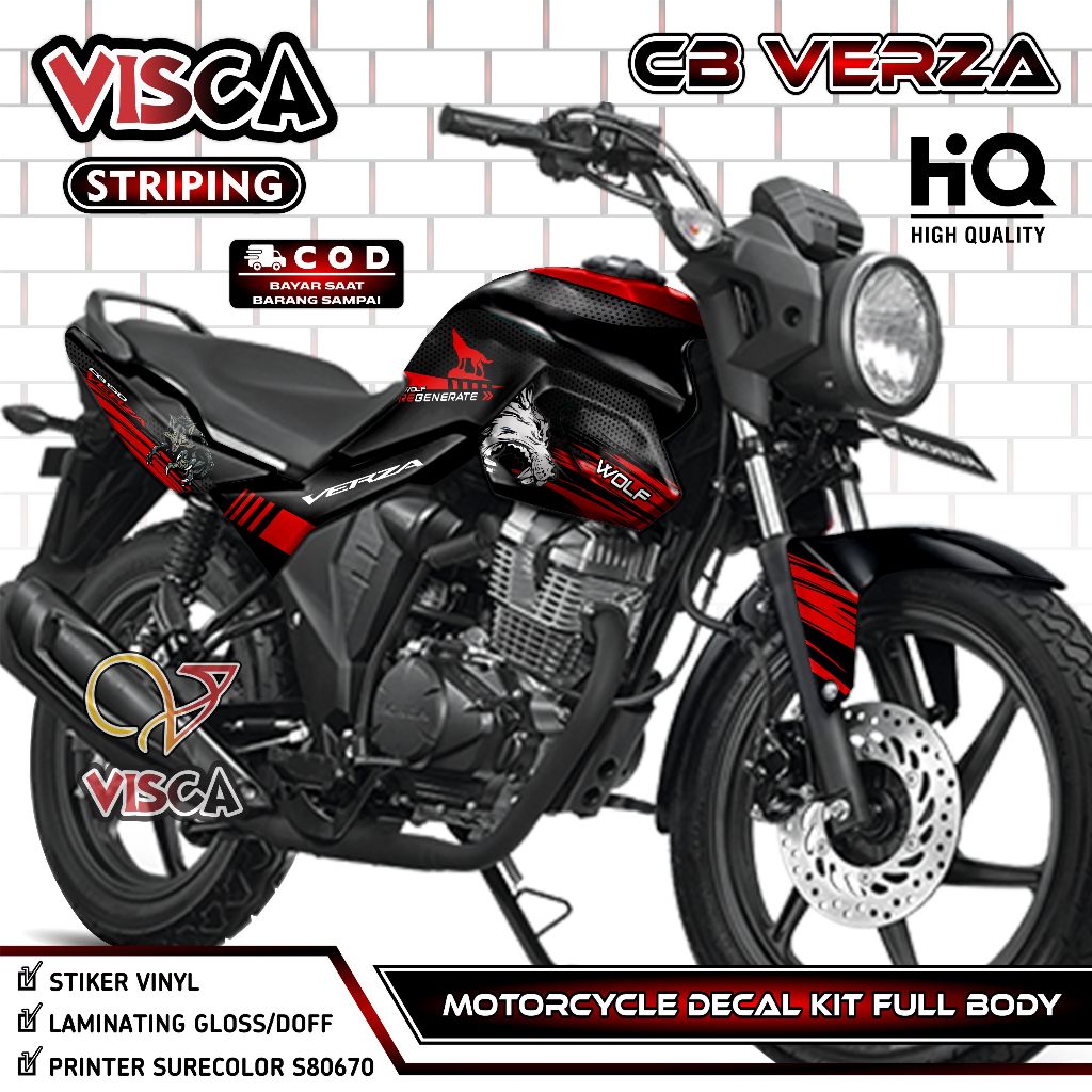Decal CB 150 Verza - Stiker Motor CB Verza 150 - Dekal CB150 Verza - Striping CB Verza Full Body Var