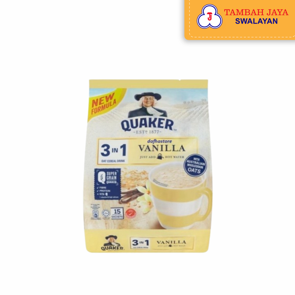 

Quaker Sereal Oat Rasa Vanila 3in1 224g (28gx8 sachet)