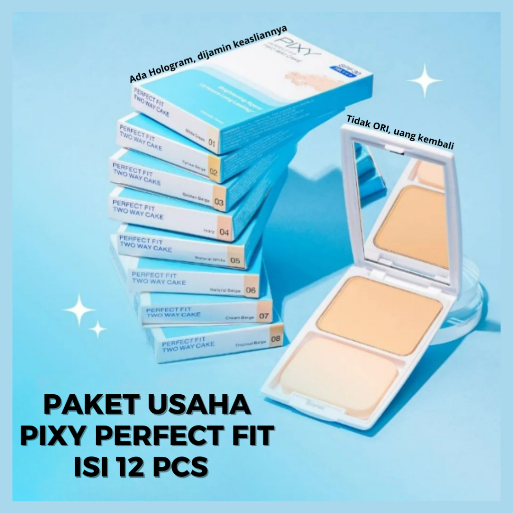 Paket Usaha Pixy Perfect Fit Two Way Cake TWC 12,2 g ORIGINAL Murah Bedak
