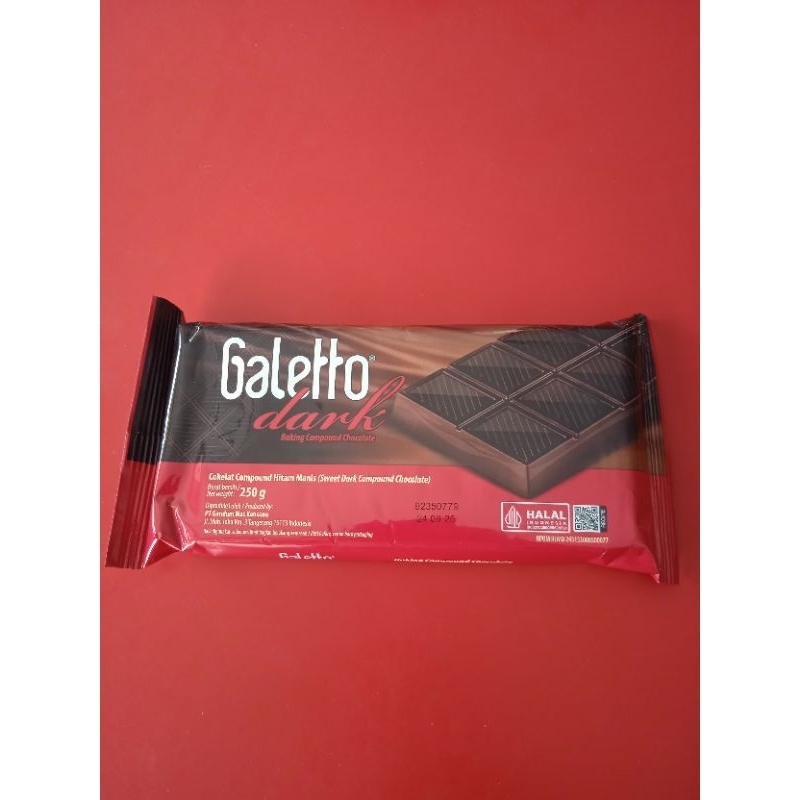 

Coklat galetto dark 250 gr coklat batang blok