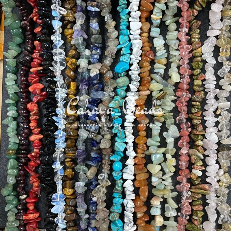 Manik Batu Pecah/Manik krikil Manik Batu Alam Pecah Panjang ±75cm