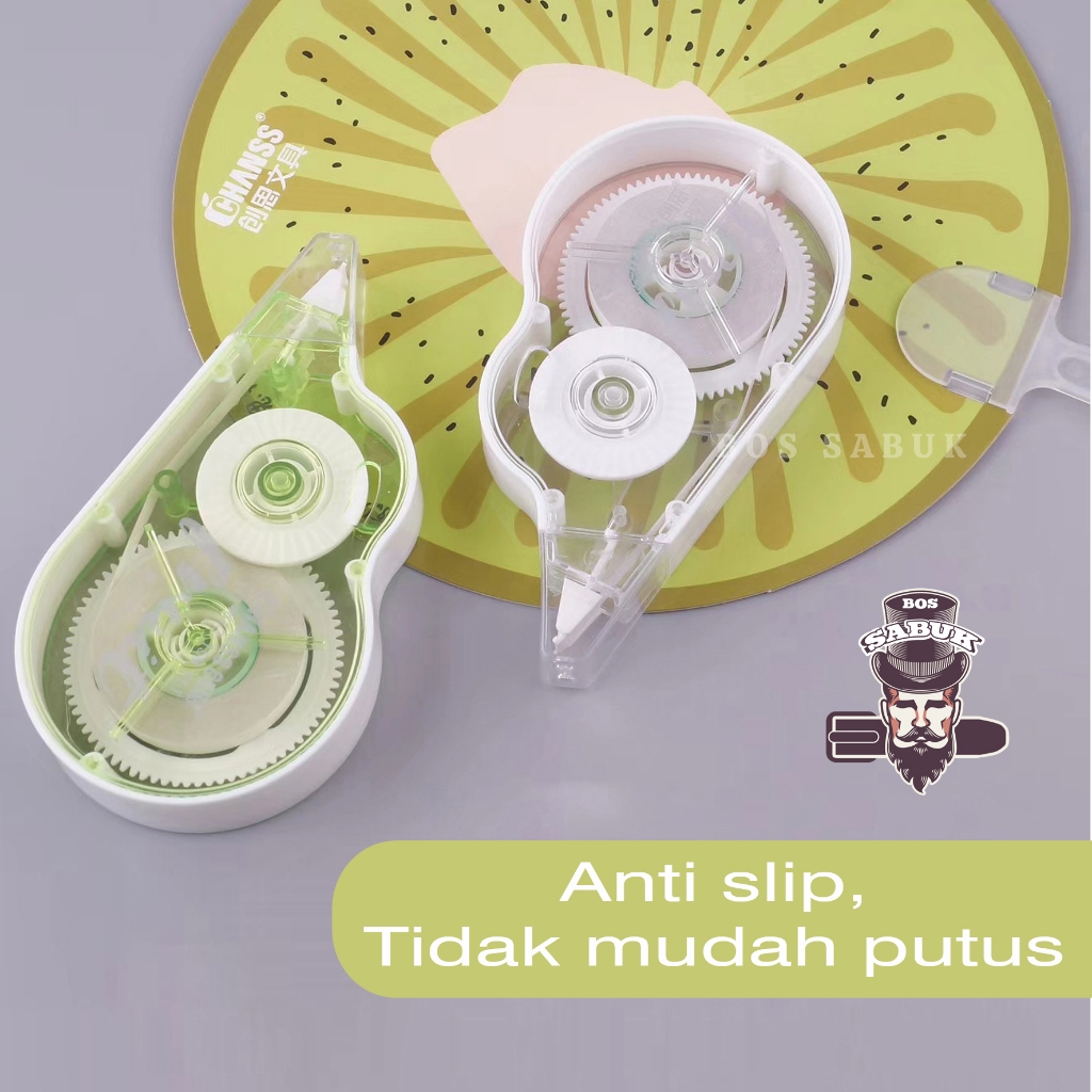 

Correction Tape 2 in 1 / Tipe X Kertas Correction Tape Penghapus Pulpen CS-4813 - BS4006